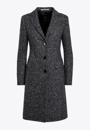 Wool-Blend Single-Breasted Coat