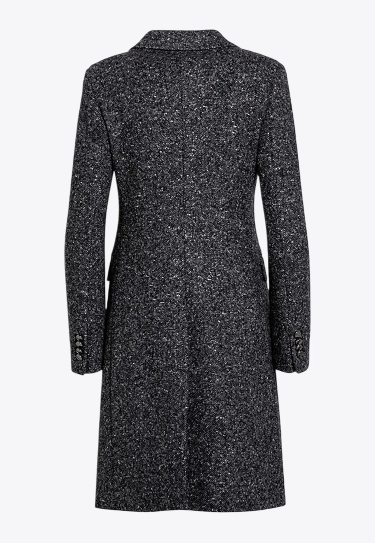 Wool-Blend Single-Breasted Coat