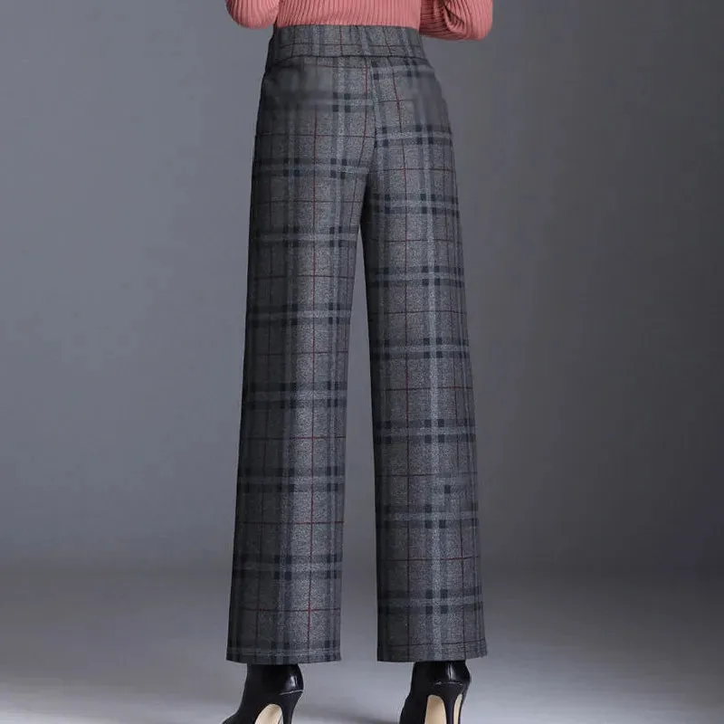 Woolen Wide Leg Pants For Women Autumn Winter