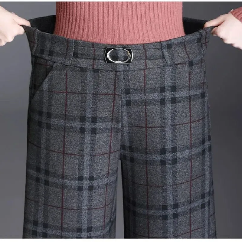 Woolen Wide Leg Pants For Women Autumn Winter