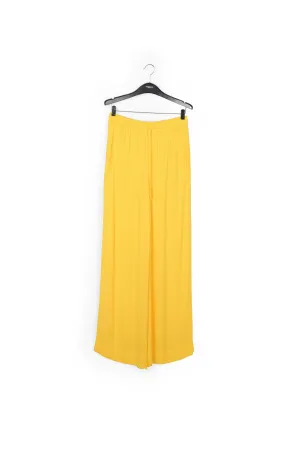 Yellow wide-leg pants