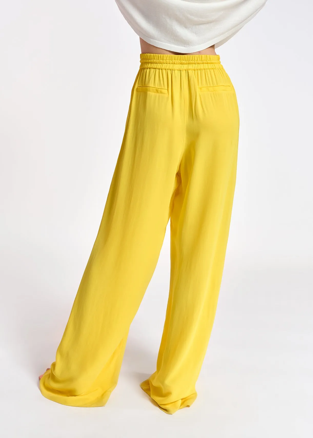 Yellow wide-leg pants