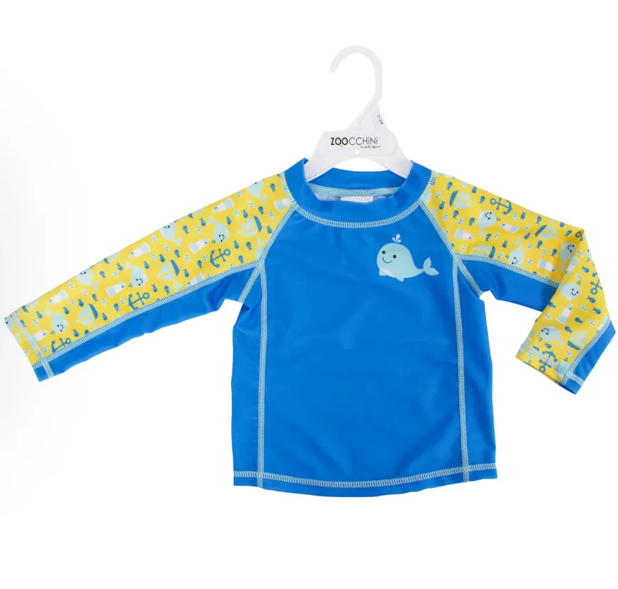 Zoocchini - Rashguard Long Sleeve Swim Top - Whale